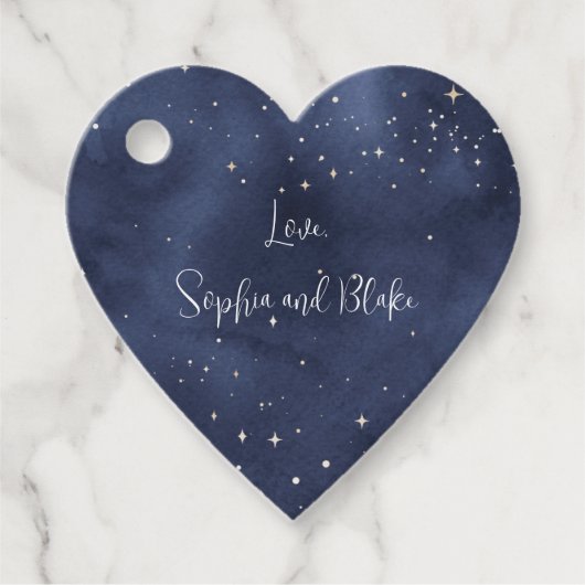 Starry Night Personalisiert Wedding Geschenkanhänger (Vorderseite)