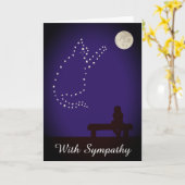 Starry Night Pet Cat Sympathy Card Karte (Gelbe Blume)