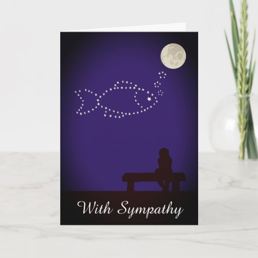 Starry Night Pet Fish Sympathy Card Karte (Vorderseite)