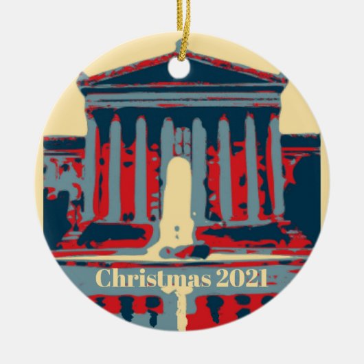 Starry Night Philadelphia, bearbeiten Text Keramik Keramik Ornament (Vorne)