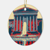 Starry Night Philadelphia, bearbeiten Text Keramik Ornament (Links)