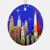 Starry Night Philadelphia Keramikornament (Links)