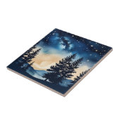 Starry Night Pine A Dreamy Watercolor Fliese (Seite)