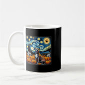 Starry Night Pitbull Halloween Kaffeetasse (Links)