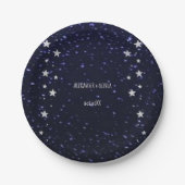 Starry Night Polterabend Paper Plate Pappteller (Vorderseite)