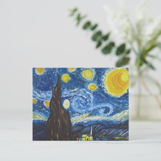 Starry Night Postcard Postkarte (Stehend Vorderseite)