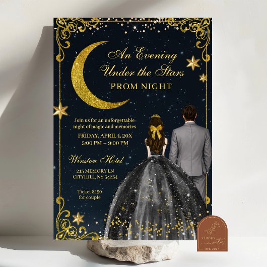 Starry Night Prom Invitation Einladung