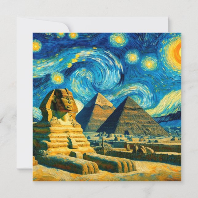 Starry Night Pyramids Sphinx Ägypten (Vorderseite)