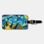 Starry Night Pyramids Sphinx Ägypten Gepäckanhänger (Vorderseite horizontal)