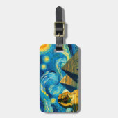 Starry Night Pyramids Sphinx Ägypten Gepäckanhänger (Vorderseite vertikal)