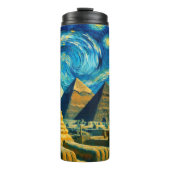 Starry Night Pyramids Sphinx Ägypten Thermosbecher (Vorderseite)