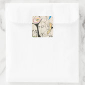 STARRY NIGHT QUADRATISCHER AUFKLEBER (Tasche)