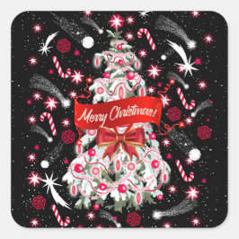 Starry Night Quadratischer Aufkleber