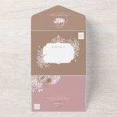 Starry Night Quinceanera Floral Celestial Moon All In One Einladung (Außenbereich)