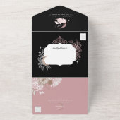 Starry Night Quinceanera Floral Celestial Moon All In One Einladung (Außenbereich)