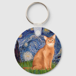 Starry Night - Red Abyssinian Schlüsselanhänger