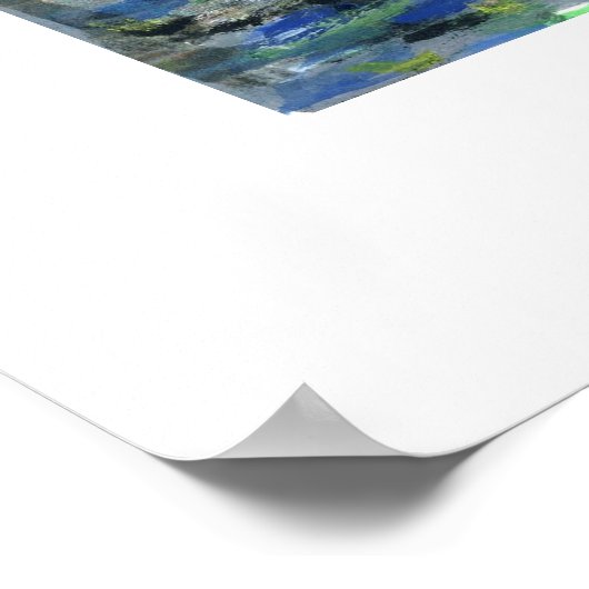 Starry Night River Camp Poster (Ecke)