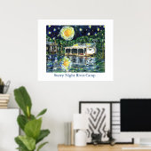 Starry Night River Camp Poster (Heimbüro)