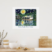 Starry Night River Camp Poster (Küche)