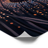 Starry Night River im Pointillist Style Poster (Ecke)