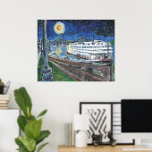 Starry Night Riverboat Poster (Heimbüro)