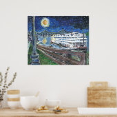 Starry Night Riverboat Poster (Küche)