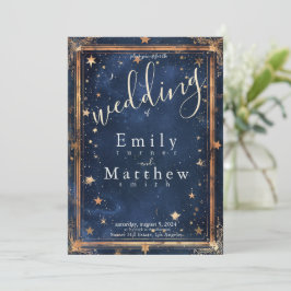 Starry Night Romance Wedding Einladung
