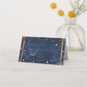 Starry Night Romance Wedding Platzkarte (Vorderseite)
