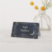 Starry Night Romance Wedding Platzkarte (Rückseite)
