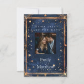 Starry Night Romance Wedding Save The Date (Vorderseite)