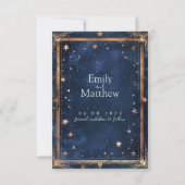 Starry Night Romance Wedding Save The Date (Rückseite)