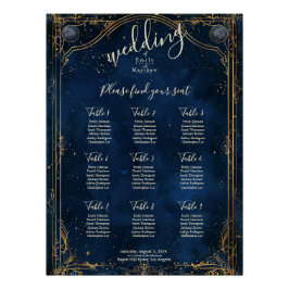 Starry Night Romance Wedding Seating Chart