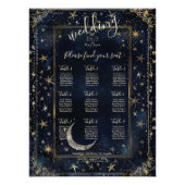 Starry Night Romance Wedding Seating Chart (Vorderseite)