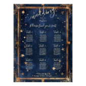 Starry Night Romance Wedding Seating Chart (Vorderseite)