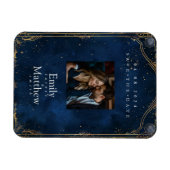 Starry Night Romance Wedding speichern das Datum Magnet (Horizontal)