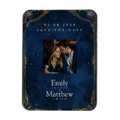 Starry Night Romance Wedding speichern das Datum Magnet (Vertikal)