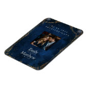 Starry Night Romance Wedding speichern das Datum Magnet (Linke Seite)
