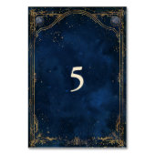 Starry Night Romance Wedding Tischnummer (Rückseite)