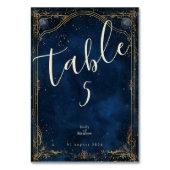 Starry Night Romance Wedding Tischnummer (Vorderseite)