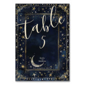 Starry Night Romance Wedding Tischnummer (Vorderseite)