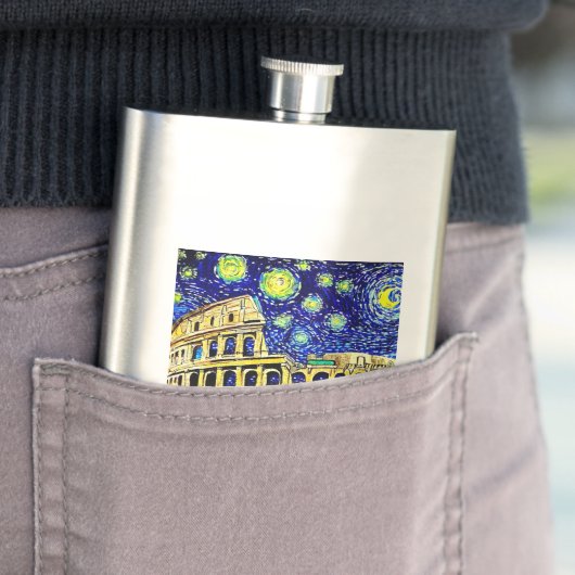 Starry Night Rome Italien Flachmann (Beispiel)