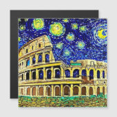 Starry Night Rome Italien Magnetkarte (Vorne/Hinten)