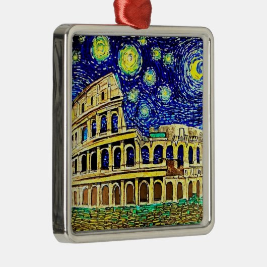 Starry Night Rome Italien Ornament Aus Metall (Rechts)