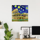 Starry Night Rome Italien Poster (Heimbüro)