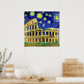 Starry Night Rome Italien Poster (Küche)