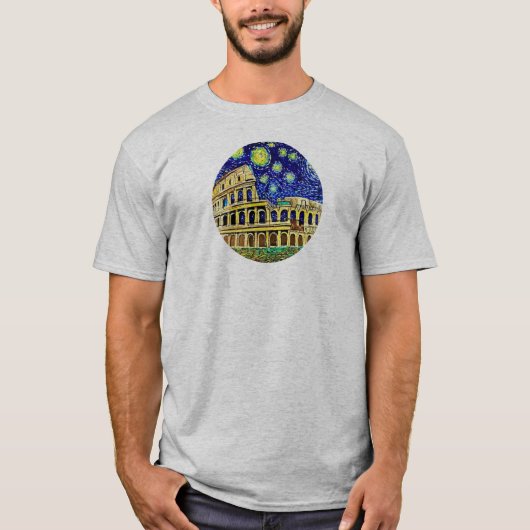 Starry Night Rome Italien T-Shirt (Vorderseite)