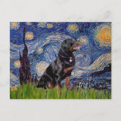 Starry Night - Rottweiler (#6) Postkarte (Vorderseite)