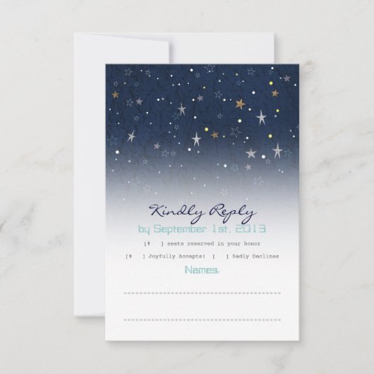 Starry Night RSVP Karte (Vorderseite)
