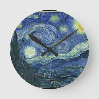 Starry Night Runde Wanduhr