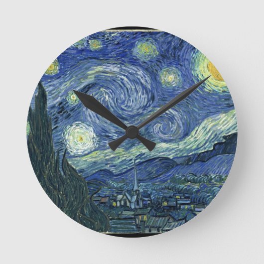 Starry Night Runde Wanduhr (Vorderseite)